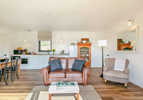 The living area at Nelson Lodge, Barnstaple