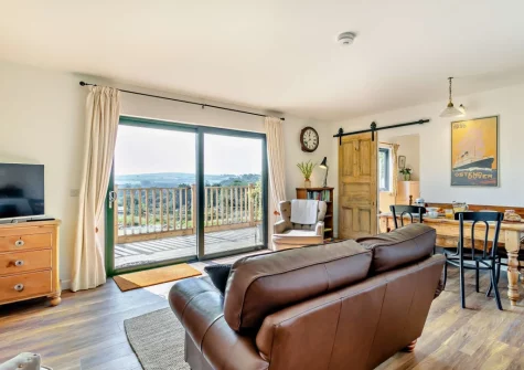 The living area at Nelson Lodge, Barnstaple