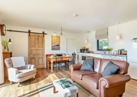 The living area at Nelson Lodge, Barnstaple