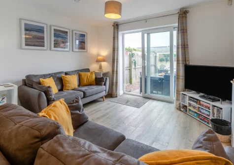 The living area at Nelson View, Westward Ho!