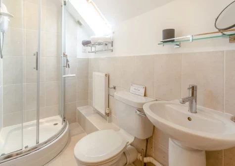 Bedroom #1 en-suite shower room at Nelson View, Westward Ho!