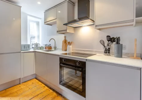 The kitchen at Neptune Cottage, St Ives