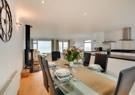 The dining area at Neptune House, Porthleven