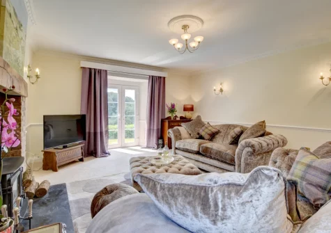 The living room at Nethercott Manor, Rose Ash