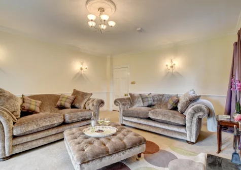 The living room at Nethercott Manor, Rose Ash