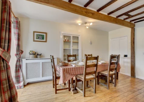 The dining area at Nethercott Manor, Rose Ash