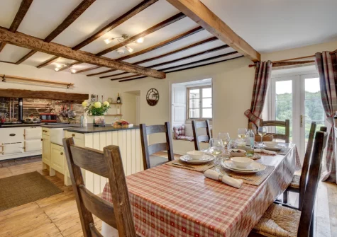 The dining area at Nethercott Manor, Rose Ash