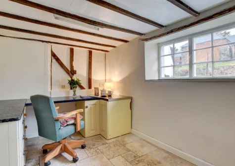 The study at Nethercott Manor, Rose Ash