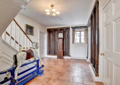 The entrance hallway at Nethercott Manor, Rose Ash