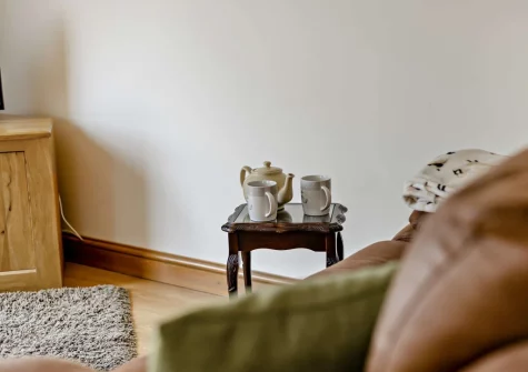 The living area at Netherdowns Shippon, Weare Giffard