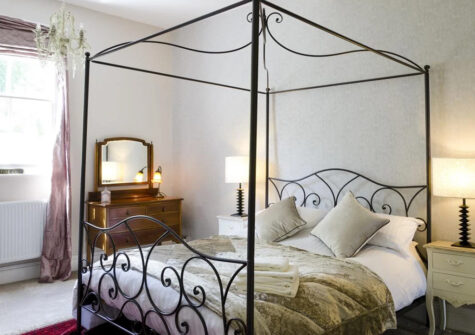 One of the ten bedrooms at Newport Manor, Newport