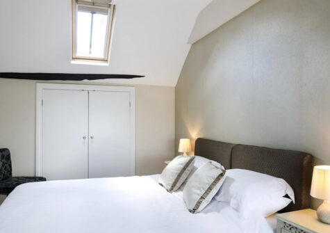 One of the ten bedrooms at Newport Manor, Newport