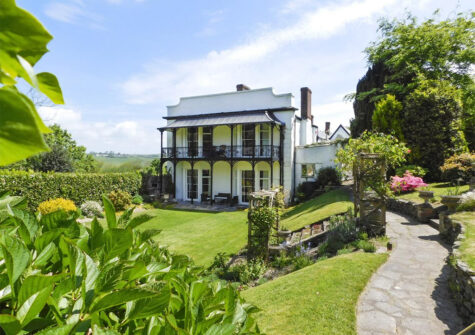 The well manicured garden at Newport Manor, Newport