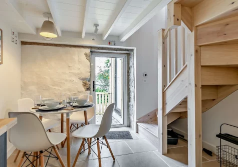 The dining area at Night's Catch, Porthleven