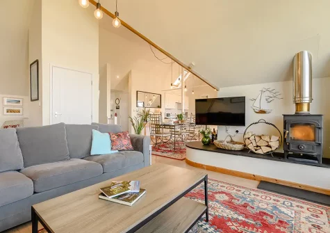 The living room at No 14, Polruan