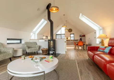 The living area at No.36 By The Beach, Westward Ho!