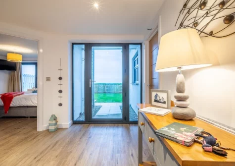 The entrance hallway at No.36 By The Beach, Westward Ho!