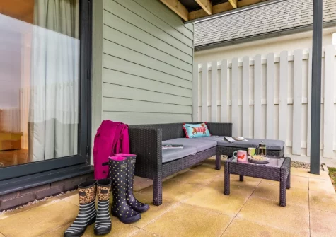 The patio & outdoor sitting area at No.36 By The Beach, Westward Ho!