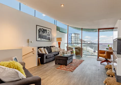 The living area at No4 The Ho, Westward Ho!