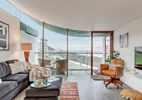 The living area at No4 The Ho, Westward Ho!