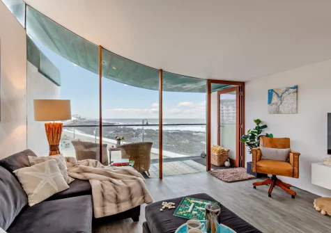 The living area at No4 The Ho, Westward Ho!