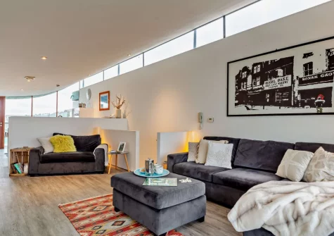 The living area at No4 The Ho, Westward Ho!