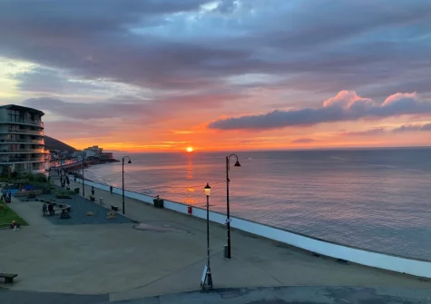 Enjoy incredible sunset views overlooking the bay of Westward Ho! from the balcony