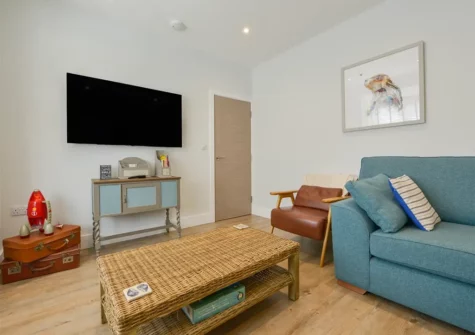 The living room at Nohens, Padstow
