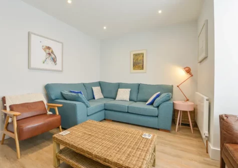 The living room at Nohens, Padstow