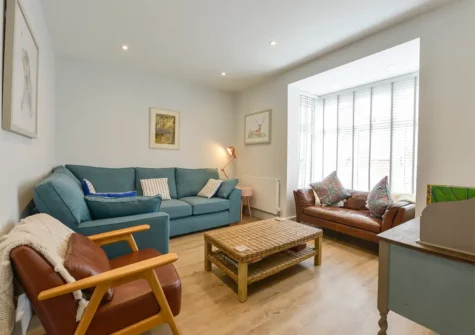 The living room at Nohens, Padstow