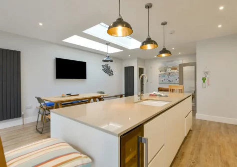 The kitchen & dining area at Nohens, Padstow