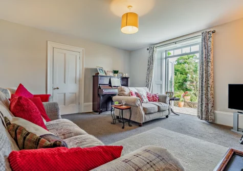 The living room at North Coombe Farm, Rilla Mill