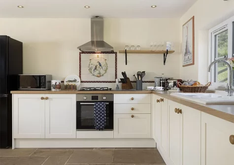 The kitchen at North Leigh Barn, Morchard Bishop