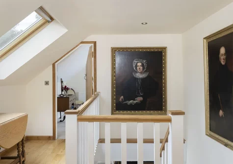 The first floor landing at North Leigh Barn, Morchard Bishop