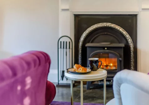 The living room at North Lodge, Tregeare