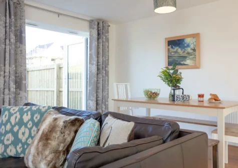 The living & dining area at Number 11, St Eval