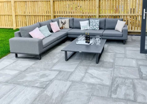 The patio & outdoor sitting area at Number 11, St Eval