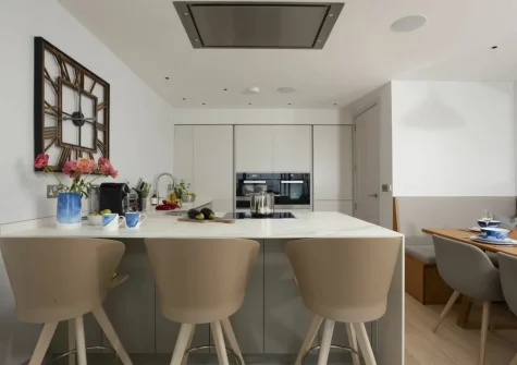 The kitchen at Number 9 Fistral House, Newquay