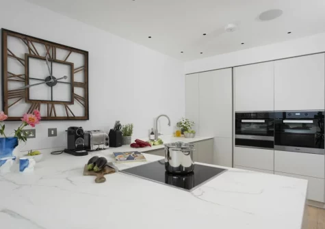 The kitchen at Number 9 Fistral House, Newquay