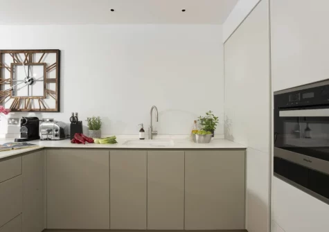 The kitchen at Number 9 Fistral House, Newquay