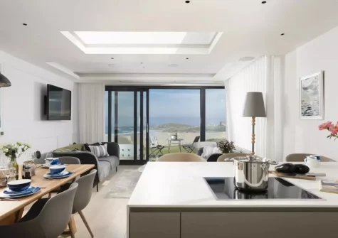 The kitchen & dining area at Number 9 Fistral House, Newquay