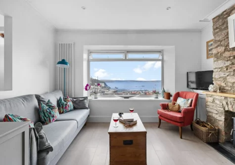 The living area at Number Eighty One, Brixham