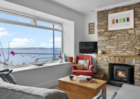 The living area at Number Eighty One, Brixham