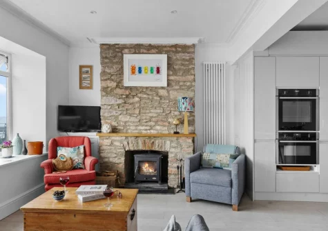 The living area at Number Eighty One, Brixham