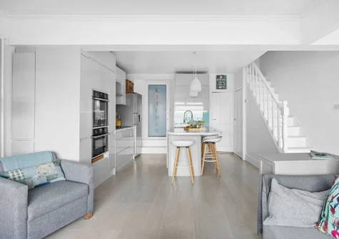 The living, dining area & kitchen at Number Eighty One, Brixham