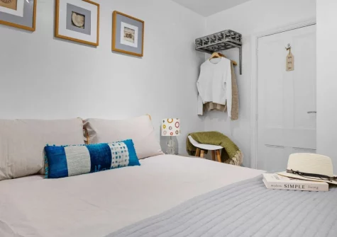 The bedroom at Number Eighty One, Brixham