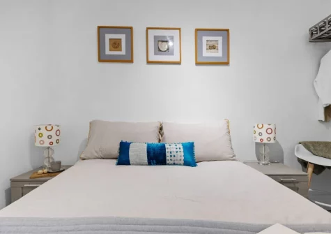 The bedroom at Number Eighty One, Brixham