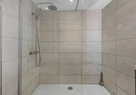 The en-suite shower room at Number Eighty One, Brixham
