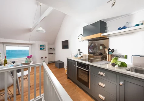 The kitchen at Nutshell, Marazion