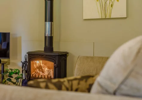 The living area at Oak at Waldon Valley Lodges, Bradworthy